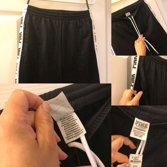 💖 Victoria’s Secret PINK Relax Straight Track Pants with 2 Zipper Pockets - Picture 11 of 12